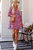 Mikaela Smocked V Neck Puffy Sleeve Floral Dress