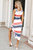 Mina Striped Ribbed Knit Lace-Up Tank Dress