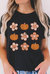 Molly Pumpkin Flower Graphic Top