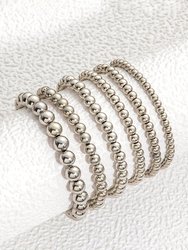 Multi Layered Beaded Bracelet - Silver