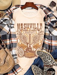 Nashville Music City Graphic Tee