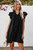 Pearl Ruffle Sleeve V Neck Frilled Shift Dress