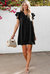 Pearl Ruffle Sleeve V Neck Frilled Shift Dress