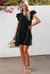 Pearl Ruffle Sleeve V Neck Frilled Shift Dress