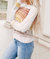 Poppy Stripe Long Sleeve Round Neck Sweater In White Multi