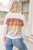 Poppy Stripe Long Sleeve Round Neck Sweater In White Multi