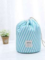Portable Cosmetic Bags - Blue Stripe