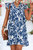 Rayna Floral Ruffled Cap Sleeve Tied Neck Mini Dress