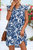 Rayna Floral Ruffled Cap Sleeve Tied Neck Mini Dress - Sail Blue
