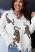 Reign Frayed Sequin Tiger Sweater