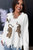 Reign Frayed Sequin Tiger Sweater - White