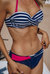 Reyna Halter Bandeau Striped Bikini