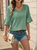 Ruffled Textured Top In Green - Green