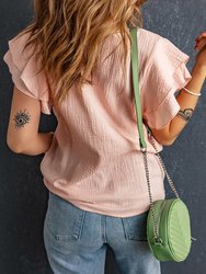 Sabrina Tiered Ruffled Short Sleeve Blouse