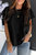 Sabrina Tiered Ruffled Short Sleeve Blouse - Black