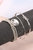 Silver Knotted Beaded 3-Piece Bracelet Set