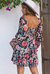 Tessa Floral Tiered Long Puff Sleeve Mini Dress