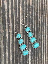 Turquoise Stacked Dangle Earrings