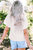 Waverly V Neck Pleated Front Ruffled Sleeve Shirt