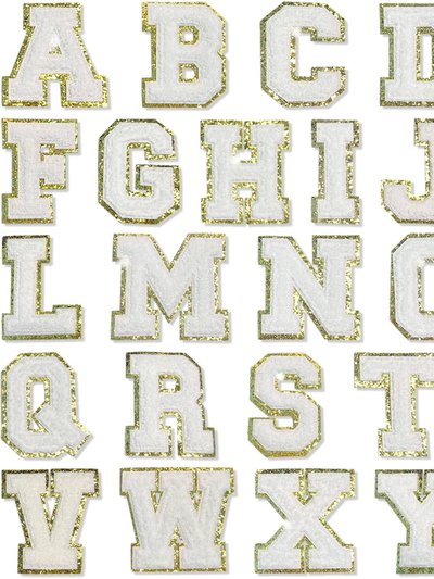 Threaded Pear White Self Adhesive Chenille Letters Patches product