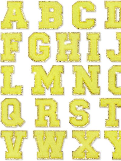 Threaded Pear Yellow Self Adhesive Chenille Letters Patches product