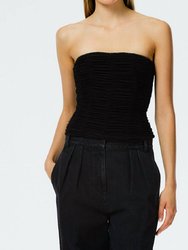Drapey Jersey Ruched Strapless Top