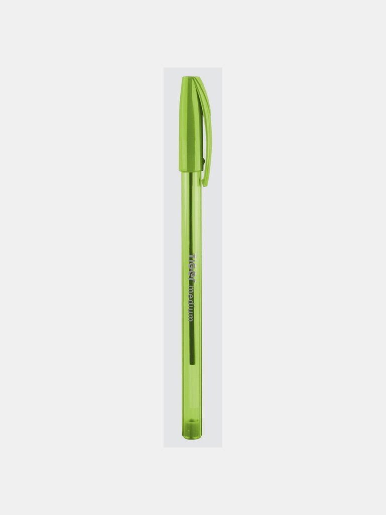 Tiger Ballpoint Pen (Pack of 50) (Lime Green) (One Size)