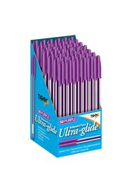 Tiger Ballpoint Pen (Pack of 50) (Violet) (One Size) - Violet