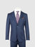 Porto Blue Sharkskin, Slim Fit, Pure Wool Suit - Porto Blue Sharkskin