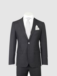 Porto Charcoal Gray, Slim Fit, Pure Wool Suit - Porto Charcoal Gray