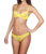 Duet Lace Low Rise Thong In Yellow - Yellow