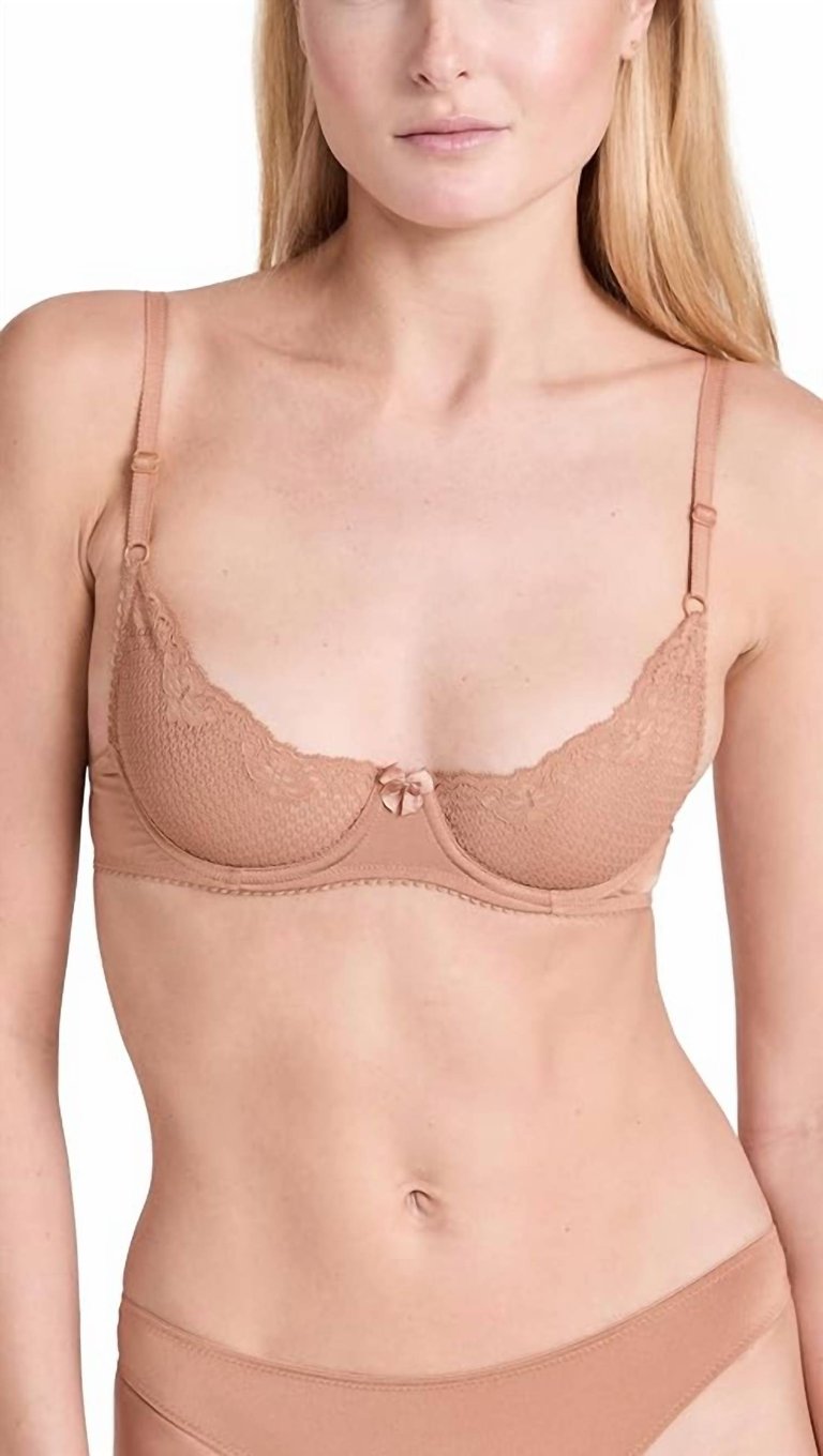 Duet Lace Underwire Demi Bra In Caramel - Caramel