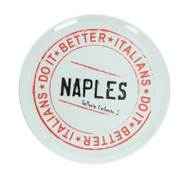 13" Round Pizza Plate NAPLES