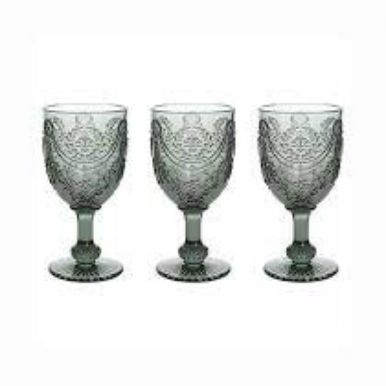 Tognana by Widgeteer Savoia Grey Goblets, Set of 3 - Grey