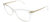 Rectangle Plastic Clear Eyeglasses In Gold