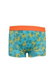 Boys Safari Print Trunks (Pack Of 3) - Blue/Gray/Orange