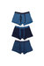 Tom Franks Boys Trunks With Keyhole Underwear (3 Pack) (NAVY/BLUE) - NAVY/BLUE