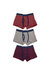 Tom Franks Boys Trunks With Keyhole Underwear (3 Pack) (Red/Navy/Grey) - Red/Navy/Grey