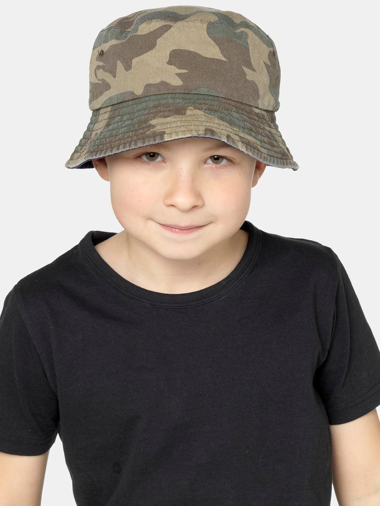 Tom Franks Childrens/Kids T-Kids Camo Bucket Hat (Camo) - Camo