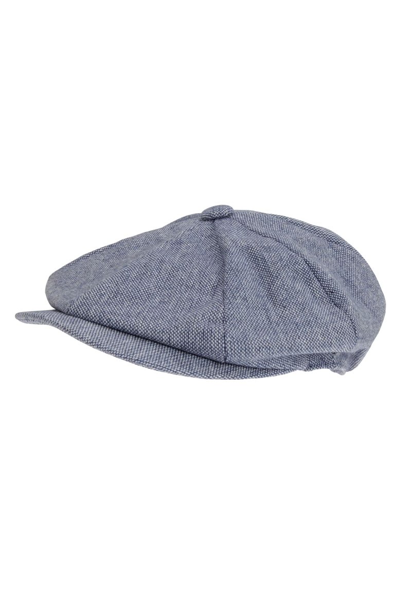 Tom Franks Mens Newsboy Summer Cap (Blue Marl) - Blue Marl