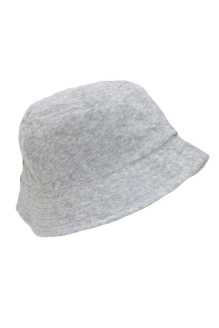 Tom Franks Mens Toweling Bucket Hat (Light Gray) - Light Gray