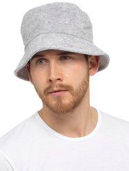 Tom Franks Mens Toweling Bucket Hat (Light Gray)