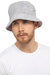 Tom Franks Mens Toweling Bucket Hat (Light Gray)