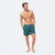 Mens Navy + Green Turtles Swim Trunks