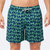 Mens Navy + Green Turtles Swim Trunks