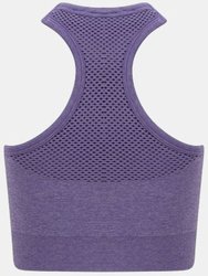 Tombo Kids/Childrens/Girls Seamless Crop Top (Purple Marl)