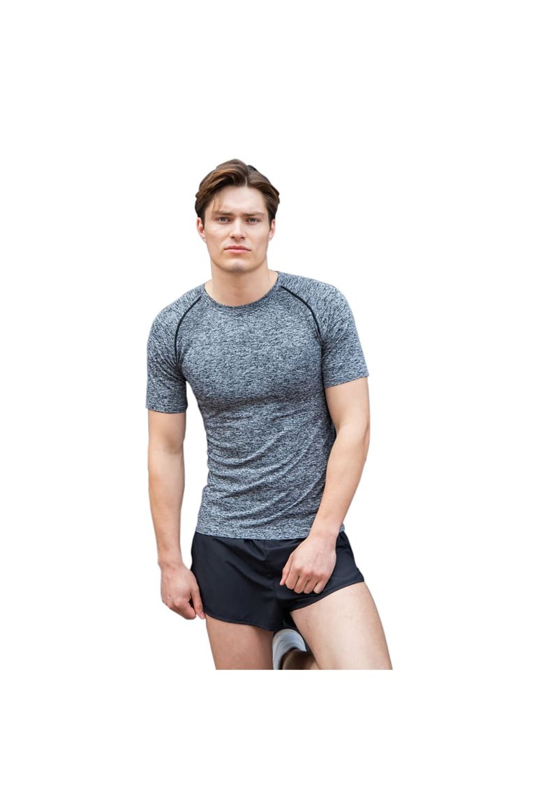 Tombo Mens Seamless T-Shirt (Dark Gray Marl) - Dark Gray Marl