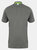 Tombo Mens Short Collar Short Sleeve Polo Shirt - Gray Marl/Gray