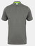 Tombo Mens Short Collar Short Sleeve Polo Shirt - Gray Marl/Gray