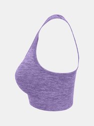 Tombo Womens/Ladies Seamless Crop Top (Purple Marl)